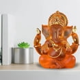 thumbnail image 4 of Estatuilla de , Fengshui Indio, Estatuas , Adornos para El Hogar, Manualidades, Blanco , Naranja perfecl Estatua de Buda de resina, 4 of 8