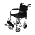 thumbnail image 1 of Silla de Ruedas Ligera Magnimed de Traslado Plegable con Frenos, 1 of 5