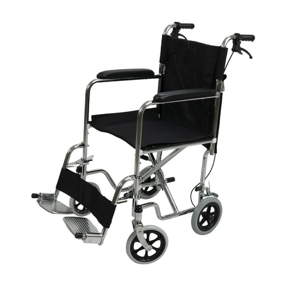 Silla de Ruedas Ligera Magnimed de Traslado Plegable con Frenos