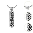 thumbnail image 6 of EHJRE Cylinder Urn Necklace Keepsake Jewelry Retro Stainless Steel Pendant Cremation Urn Holder for Father's Day Gift Cat and, 6 of 9
