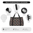 thumbnail image 4 of Rocae Christmas Holiday Bowling Print Hand Travel Bag Travel Duffel Bag and Fitness Bag, Women's Waterproof Weekend Tote, Men's Travel and Fitness Essentials, 4 of 7