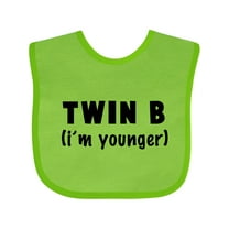 Inktastic Twin B (i'm Younger) Boys or Girls Baby Bib