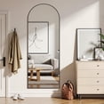 thumbnail image 5 of Anyrose 64.1"x21" Arched Modern Full Length Mirror Floor Mirror with Aluminum Frame, Black, 5 of 5