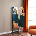 thumbnail image 3 of Gymax Jewelry Cabinet Armoire Lockable Standing Storage Organizer w/Full-Length Mirror, 3 of 10