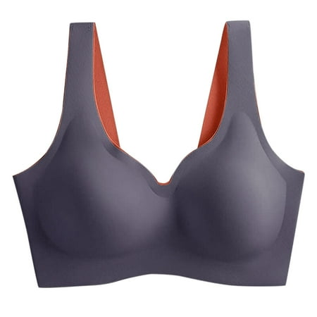 

TOWED22 Womens Wireless Bra Women s Lace Bralette Plus Size Wireless Support Full Coverage Lightly Padded Bra Purple XL