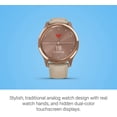 thumbnail image 2 of Garmin vivomove® Luxe Light Sand Leather with 18K Rose Gold Hardware, 2 of 5