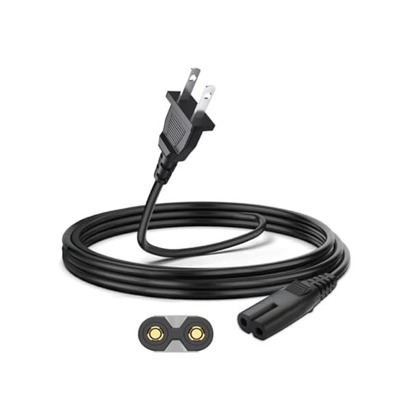 LujingZ 6FT LG TV Power Cord for LG 24" 28" 32" 40" 43" 48" 49" 50" 55" 60" 65" 75" 80" 85" LCD HD Smart 4K TVs 2 Prong AC Power Cable, 43LH570A 55UH6090 55LH575A 55UH6030 32LH500B