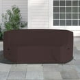 thumbnail image 4 of Covers & all Curved Outdoor Couch Cover, 12 Oz PVC Polyester Patio Furniture Cover, Tear & UV Proof Couch Cover Patio with Air Pockets & Drawstrings (90"L x 34"W x 32"H x 46"FL, Coffee), 4 of 7