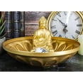 thumbnail image 5 of Ebros Feng Shui Golden Meditating Buddha Zen Dish With Pebbles, 5 of 8