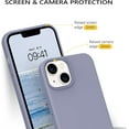 thumbnail image 3 of iPhone 13 Case, Liquid Silicone Soft Gel Rubber iPhone 13 Phone Case Slim Fit Cover with Microfiber Lining Shockproof Protective Phone Cases for iPhone 13 6.1 inch, Grey, 3 of 15