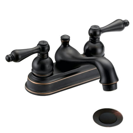Designers Impressions 655687 Oil Rubbed Bronze Two Handle Lavatory Oil Rubbed Bronze Two Handle Lavatory
