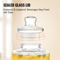 thumbnail image 4 of Beverage Dispenser, 2.5 Gallon Drink Dispensers for Parties, Glass Juice Dispenser with Stand, Stainless Steel Spigot, Iced Tea Lemonade Juice Water Dispenser, for Restaurant, 4 of 7