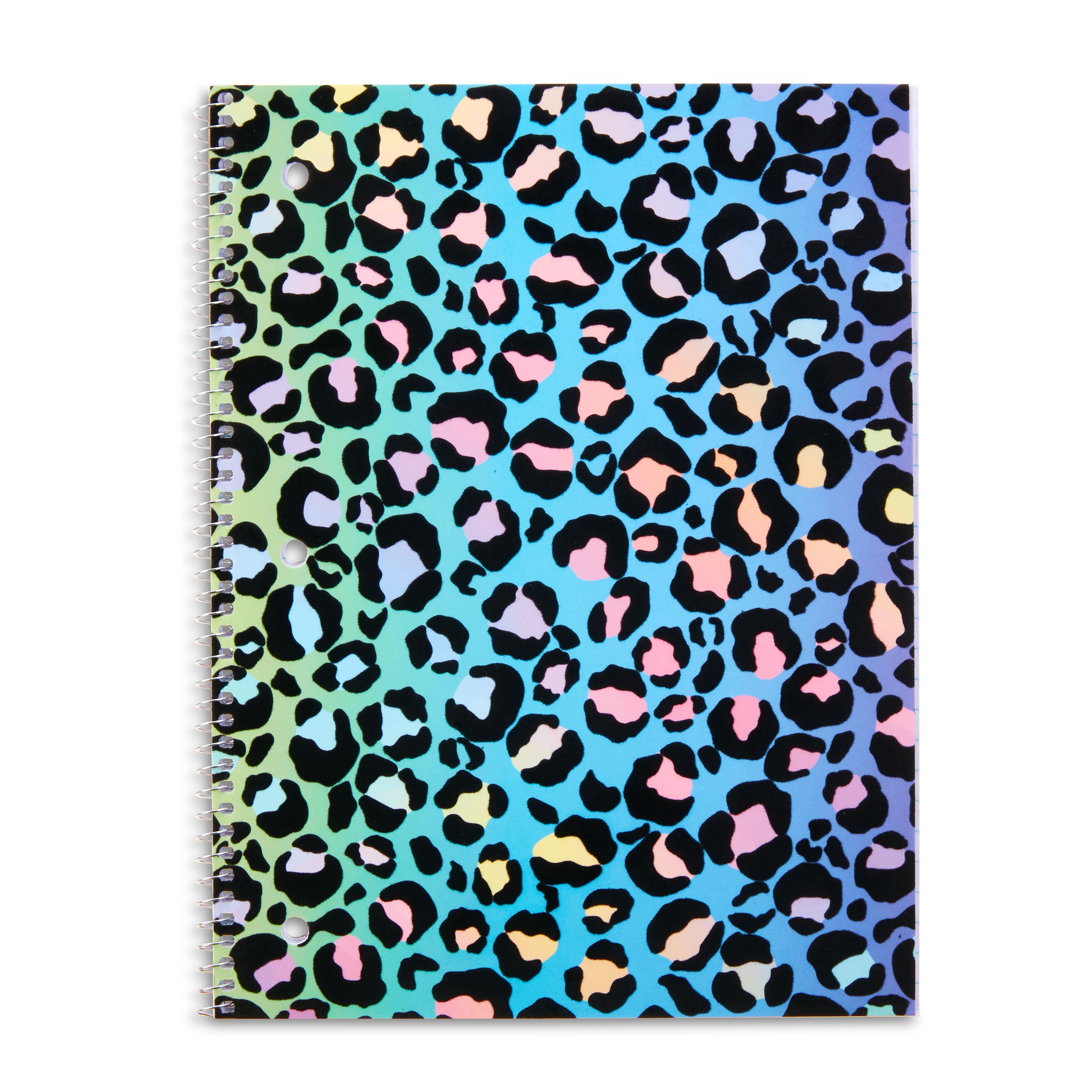 Pen+Gear 1 Subject Notebook,  Ombre Animal Print with Flocking
