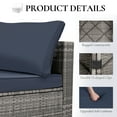 thumbnail image 5 of FHFO 7 Pieces Patio Furniture Set, All-Weather wicker Outdoor Conversation Set, Outdoor rattan Sectional Sofa Set w/ Washable Cushions & Glass Coffee Table for Porch Poolside Backyard-Gray/blue, 5 of 8