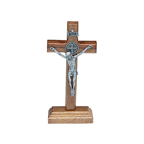 5 inch - Onyx Intercession Wall and Table Wood Cross Crucifix