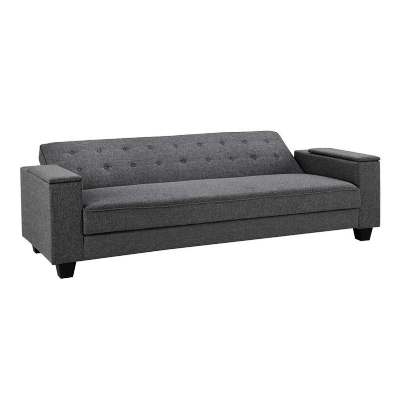 DHP Union Laptop Tray Convertible Sofa in Gray - image 2 of 10