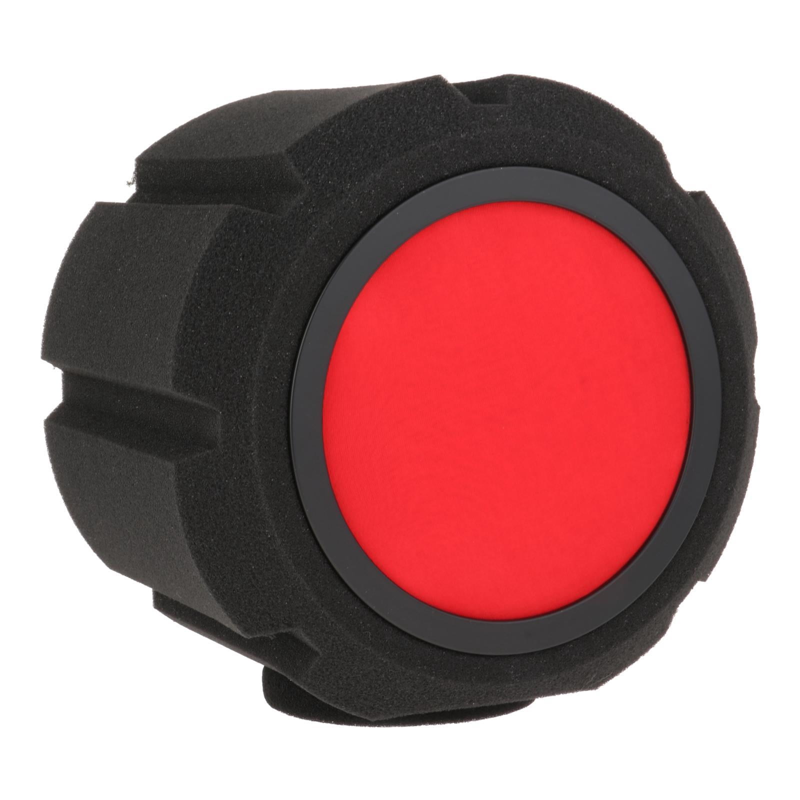Sound Absorbing Microphone Screen Acoustic Sponge Portable Acoustic Filter Foam Cover Microphone for Outdoor Red