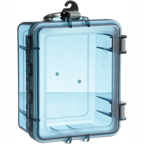 Outdoor Products Large Watertight Case Dry Box, Blue, 8" x 6.75" x 3.5", Polycarbonate, Solid Print