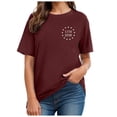 thumbnail image 6 of CAICJ98 Women's 250Th Anniversary Print Vintage T-Shirt 1776-2026 250Th Anniversary Patriotic Shirt for Women (Wine,L), 6 of 7