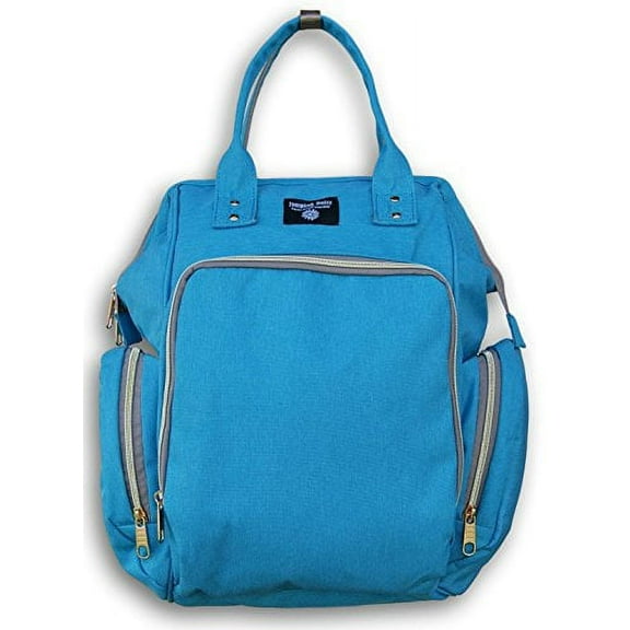 Jumping Daisy Large Backpack Baby Changing Diaper Bag (Blue)