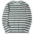 thumbnail image 2 of Aiyino Men's Casual Cotton Spandex Striped Crewneck Long-Sleeve T-Shirt Basic Pullover Stripe tee Shirt, 2 of 5