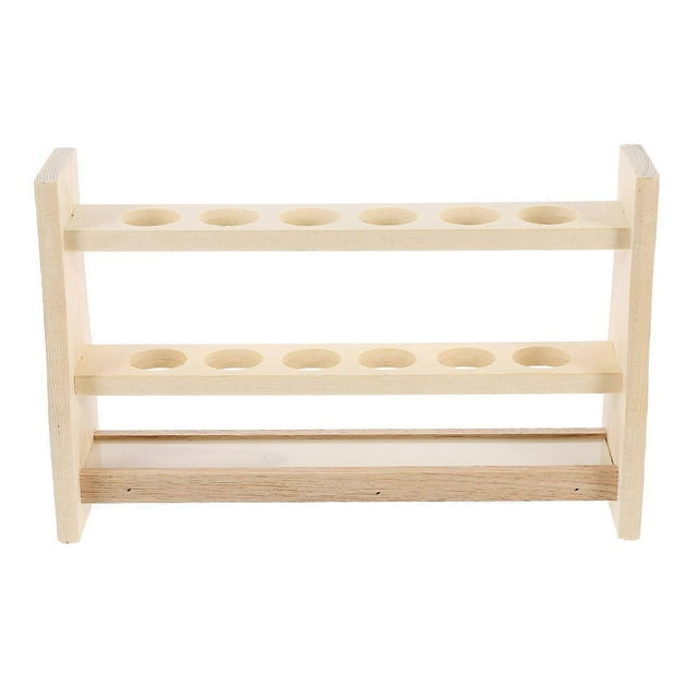 1pc Wooden Test Tube Rack Practical Test Tube Stand Test Tube Storage Rack