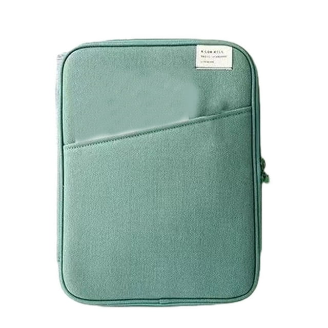 Maoww Tablet Sleeve Bag Laptop Pouch Soft Computer Handbag Notebook Keyboard Storage Zipper Closure Mouse Organizer Business Green 13.3-14inch