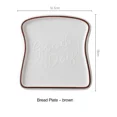 thumbnail image 1 of Creative Bread Shaped Ceramic Breakfast Plate Toast Dishes Salad Fruit Snack Tray Household Tableware Dinner Brown, 1 of 6