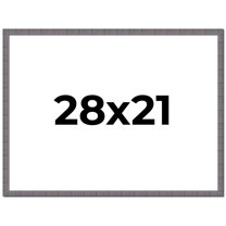 28x21 Frame Blue Kingsley Pewter Solid Wood Picture Frame Width 0.75 Inches |Interior Depth 0.5