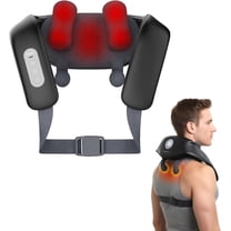 ibreo Shiatsu Neck and Back, Shoulder Massager with Heat, Massage Head Adjustable and 4 Massage Modes, 6D Kneading Deep Tissue for Pain Relief (N5 Mini S3)