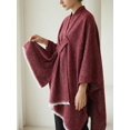 thumbnail image 2 of Kukuzhu Shawl Wraps for Women ponchos Ruana Cape Open Front Duster Cardigan Sweaters for Fall Winter, 2 of 8