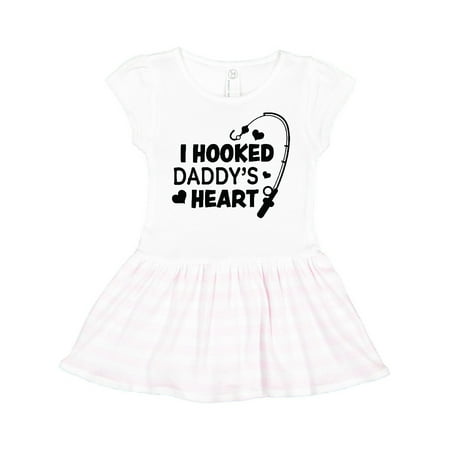 

Inktastic I Hooked Daddy s Heart with Fishing Rod Gift Toddler Girl Dress