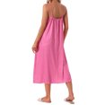thumbnail image 3 of INSPIRE CHIC Women's Nightgowns Stripe Loungewear Long Nightshirts Adjustable Strap Camisole Sleepshirt Pajama Dresss M Pink, 3 of 6