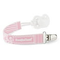 thumbnail image 2 of BooginHead Universal Silicone Pacifier Clip, Infant Toddler Boys and Girls, Pink Bubbles, 2 of 7