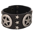 thumbnail image 2 of Lonestar & Star Studs Black Leather Cuff Bracelet, 2 of 2