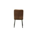 thumbnail image 4 of Acme Furniture Millertton Side Chair (Set-2), Vintage Chocolate Top Grain Leather & Antique Black 17"L x 24"W x 33"H Dining Room Furniture, 4 of 6