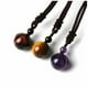 thumbnail image 3 of Collar de ojo de tigre de 16 mm con colgante de obsidiana natural y amatista adecuado para hombres y mujeres, 3 of 6