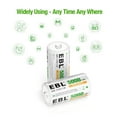 thumbnail image 6 of EBL Rechargeable C Batteries 5000mAh Ready2Charge C Size Battery with Storage Box, Pack of 6, 6 of 7