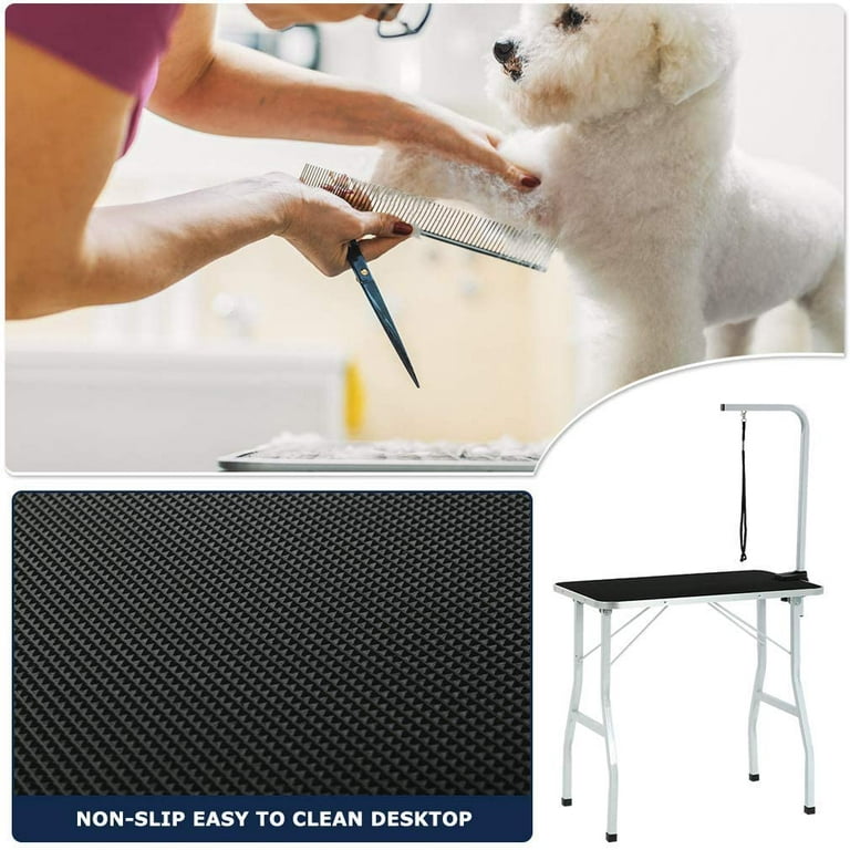 BestPet Large Adjustable Pet Dog Cat Grooming Table W/Arm&Noose