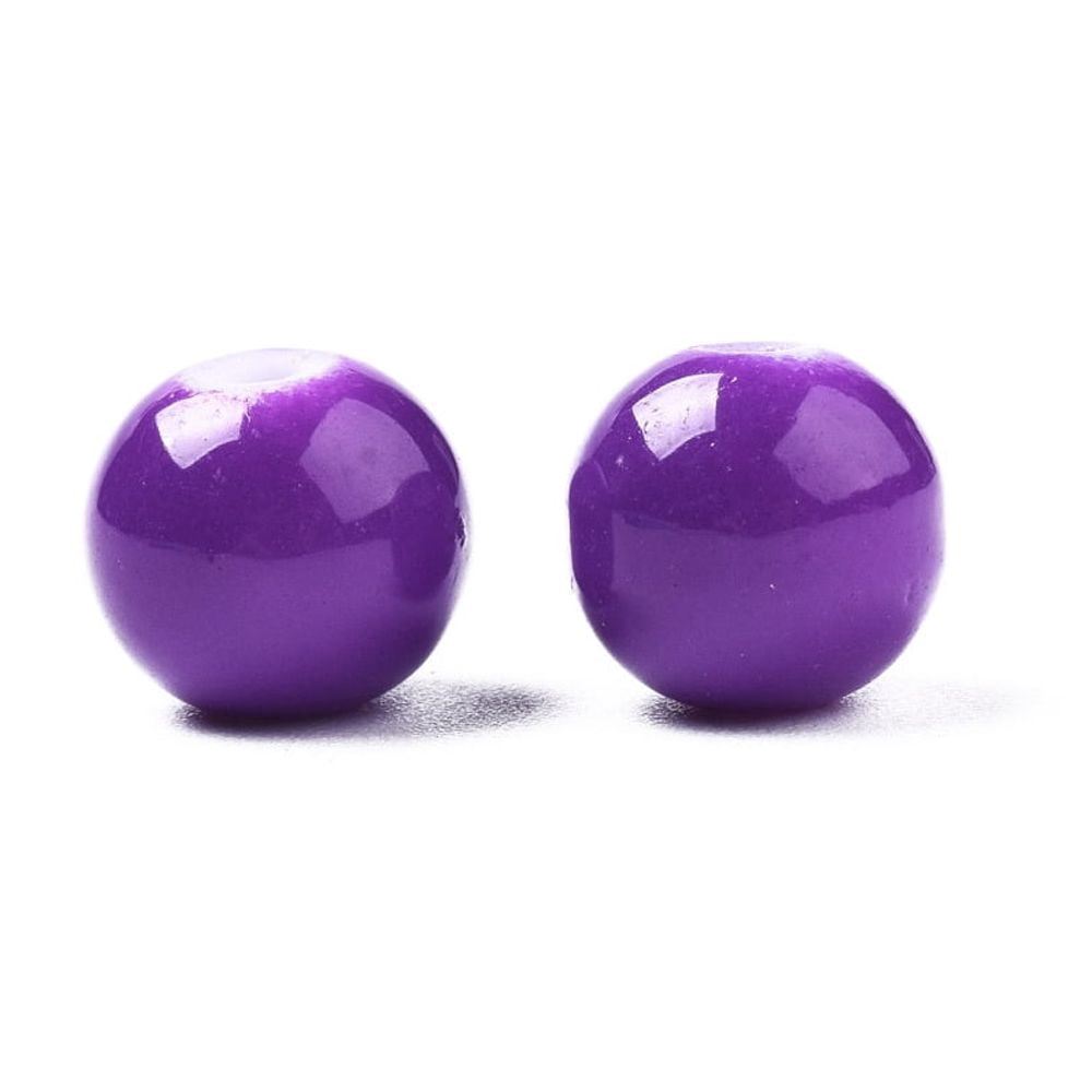1Box Baking Painted Glass Beads Round Mixed Color 8x7.5mm Hole: 1.2mm 24 Colors 20~28Pcs/color 550~600Pcs/box