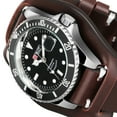 thumbnail image 3 of Military Royale Mechanical Mens Watch Brown Leather Black Dial Self-winding, 3 of 5