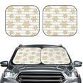 thumbnail image 2 of Bingfone Gold Snowflake Windshield Sun Shade 2-Piece Foldable Car Front Window Sunshade for Most Sedans SUV Truck - Small, 2 of 7