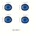 thumbnail image 6 of 4pcs Ceramic Plates, Cat Eye Blue Nordic Style Ceramic Food Dish Plate, Dinner Plate, Household Pottery Irregular Dish, Salad Plate, For Home Kitchen Restaurant, Dinnerware Accessories, 6 of 8