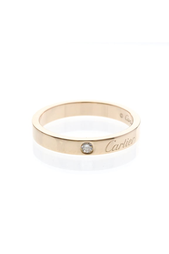 Pre-Owned Cartier C De Cartier Ring With 1 Diamond Pink Gold (18K) Fashion Diamond Band Ring...