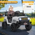 thumbnail image 4 of Gymax 12V Kids Ride on Truck Car Battery Powered Toddler Electric Vehicle w/ 3 Speeds White, 4 of 10