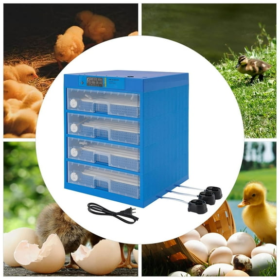 192 Eggs Incubator, Poultry Hatching Incubator with Automatic Temperature Control & Egg Turning, Automatic Dual Power Supply Incubator for Chick Quail Duck