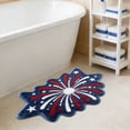 thumbnail image 5 of Beautynvta 4th of July Bathroom Rugs, American Fireworks Tufted Rug Patriotic Floor Mat, Plush Non-Slip Absorbent Bath Rug for Indoor Entrance Bathroom Decor, 15.7x23.6 Inch, 5 of 7