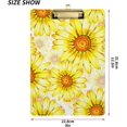 thumbnail image 2 of FMSHPON Daisy Flower Yellow Floral Clipboard Hardboard Wood Nursing Clip Board and Pull for Standard A4 Letter 13x9 inches, 2 of 7