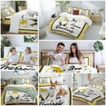thumbnail image 5 of Bee Lieve Duvet Cover Set Full Size, In Yourself Gnomes Sunflower Yellow Grid 4 Piece Soft Microfiber Bedding Set with 1 Duvet Cover, 1 Flat Sheet, 2 Pillowcases, 5 of 9