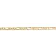 thumbnail image 2 of Real 14kt Yellow Gold 3mm Flat Figaro Chain; 18 inch; Lobster Clasp; for Adults and Teens; for Women and Men, 2 of 4